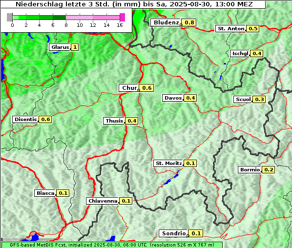 Niederschlag, 30. 8. 2025
