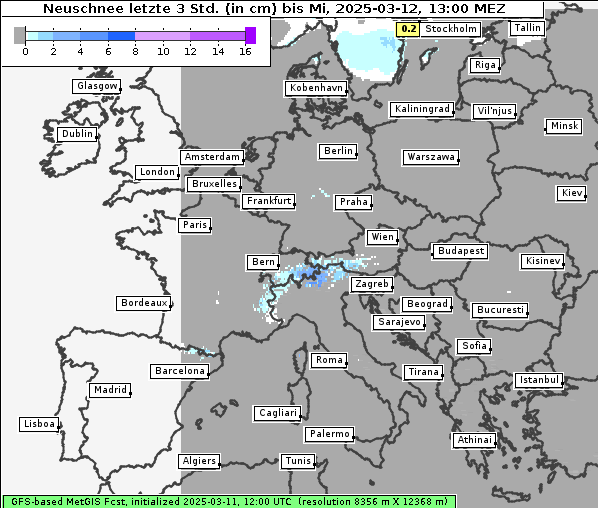 Neuschnee, 12. 3. 2025