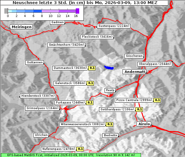 Neuschnee, 9. 3. 2026