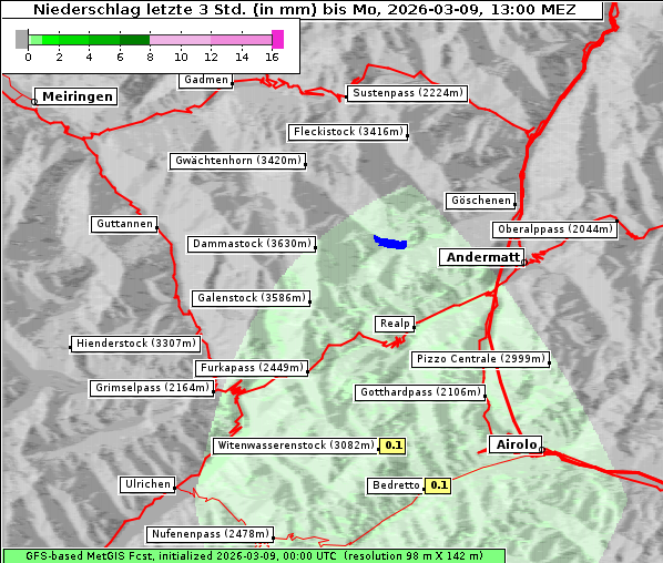 Niederschlag, 9. 3. 2026