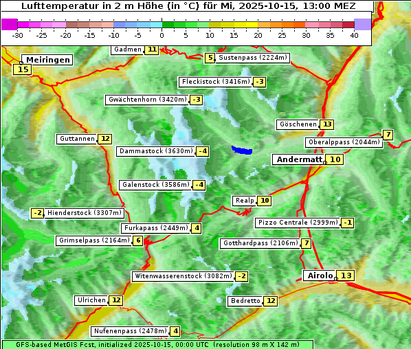 Temperatur, 15. 10. 2025