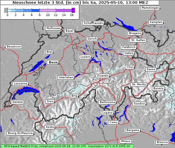 Neuschnee, 10. 5. 2025