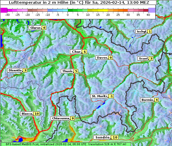 Temperatur, 14. 2. 2026