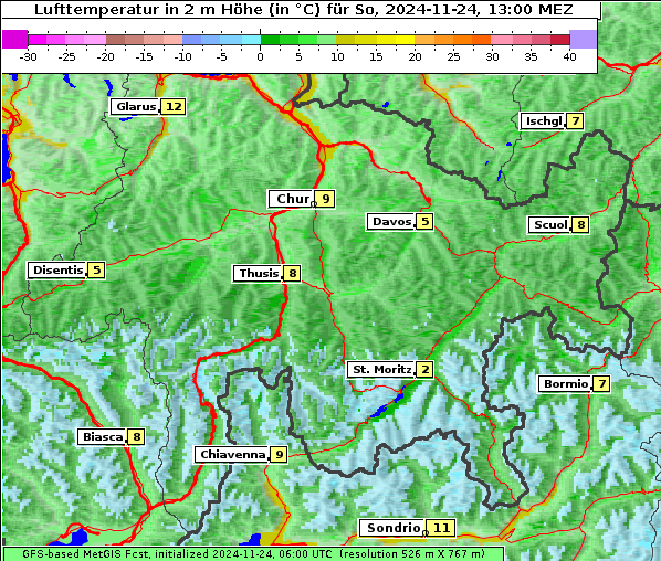 Temperatur, 24. 11. 2024