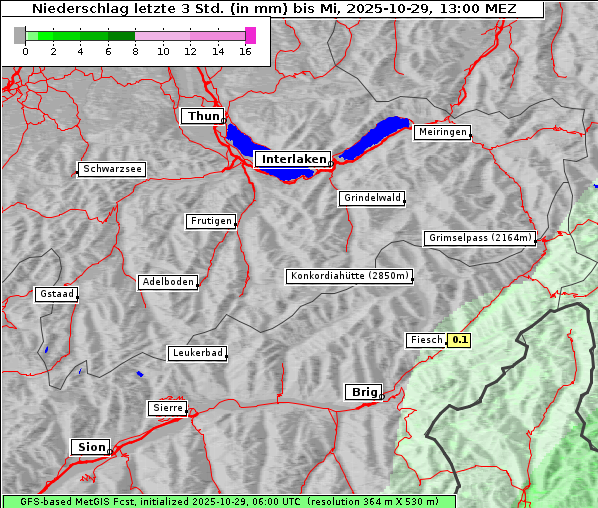 Niederschlag, 29. 10. 2025