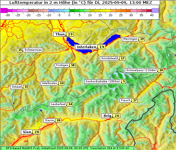 Temperatur, 9. 9. 2025