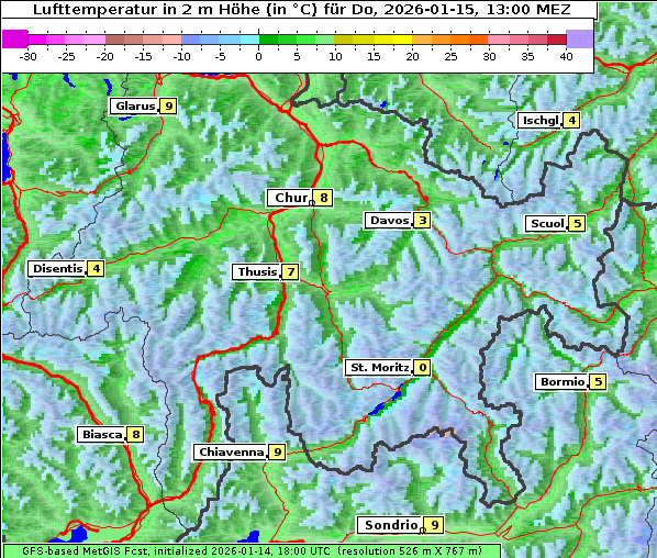 Temperatur, 15. 1. 2026