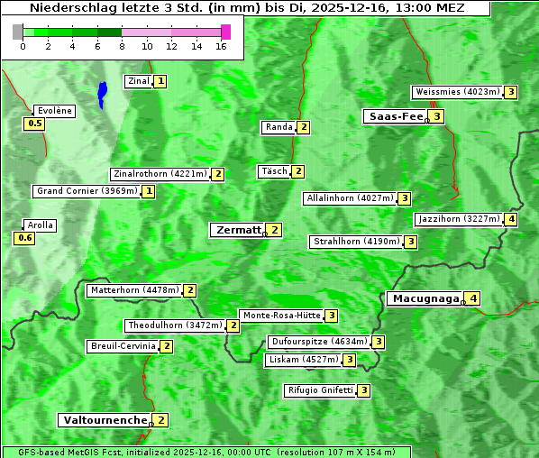 Niederschlag, 16. 12. 2025