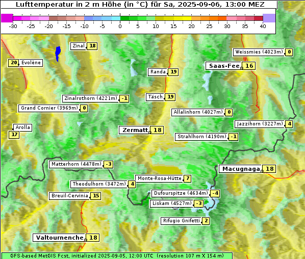 Temperatur, 6. 9. 2025