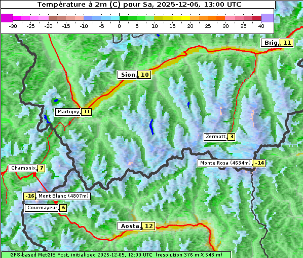 Temperatur, 6. 12. 2025