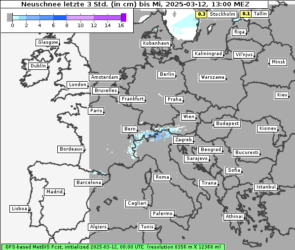 Neuschnee, 12. 3. 2025