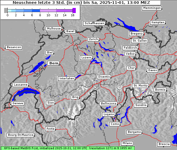 Neuschnee, 1. 11. 2025