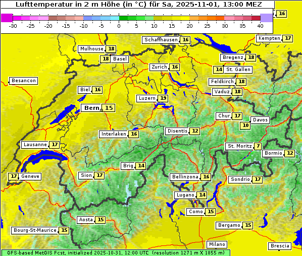 Temperatur, 1. 11. 2025