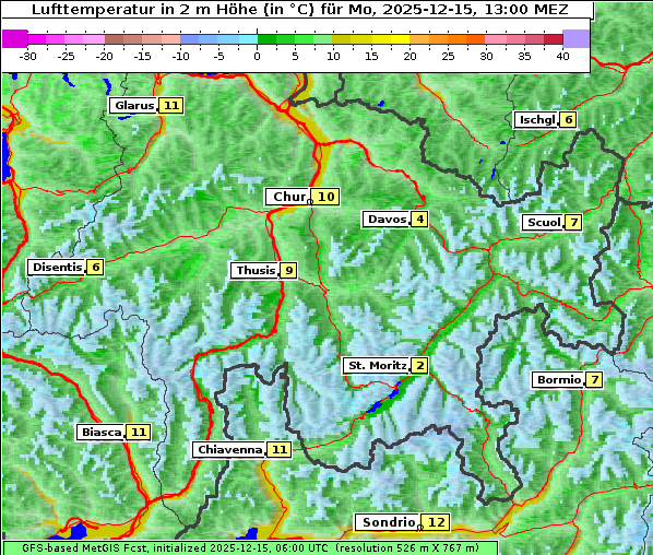 Temperatur, 15. 12. 2025