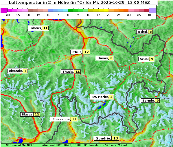 Temperatur, 29. 10. 2025