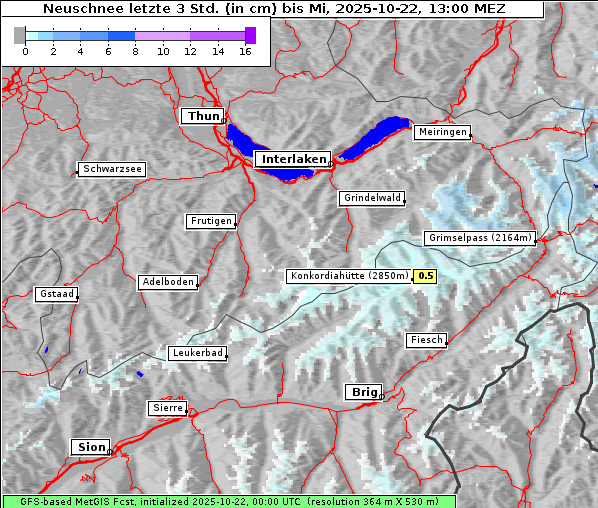 Neuschnee, 22. 10. 2025