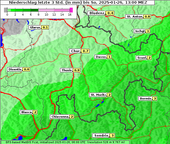 Niederschlag, 26. 1. 2025