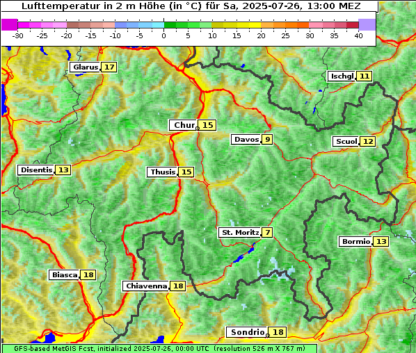 Temperatur, 26. 7. 2025