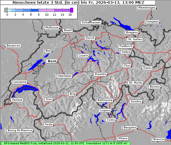 Neuschnee, 13. 3. 2026