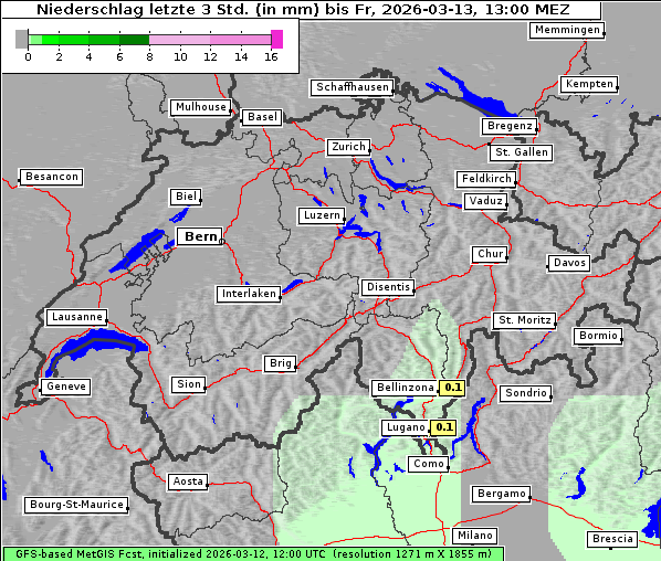 Niederschlag, 13. 3. 2026