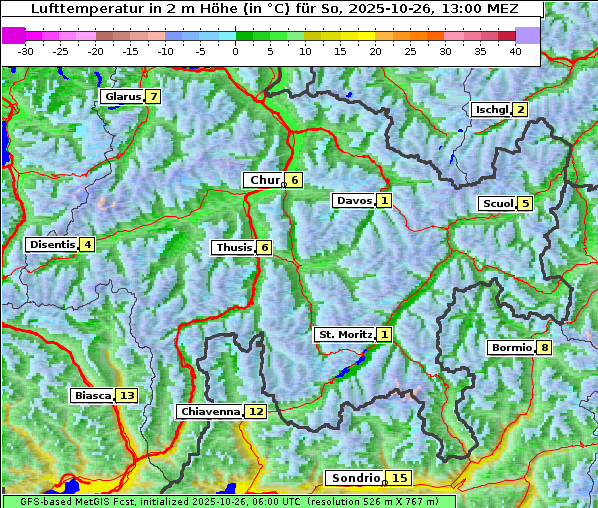 Temperatur, 26. 10. 2025