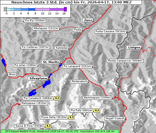Neuschnee, 17. 4. 2026