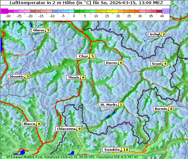 Temperatur, 15. 3. 2026
