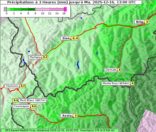 Niederschlag, 16. 12. 2025