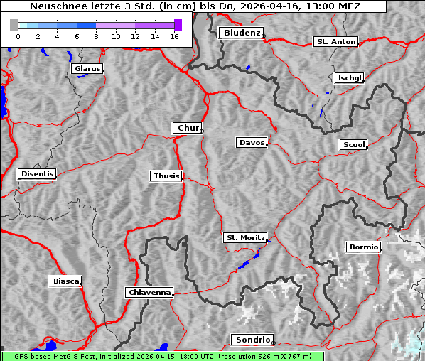 Neuschnee, 16. 4. 2026