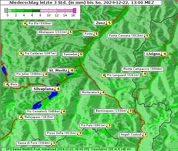 Niederschlag, 22. 12. 2024