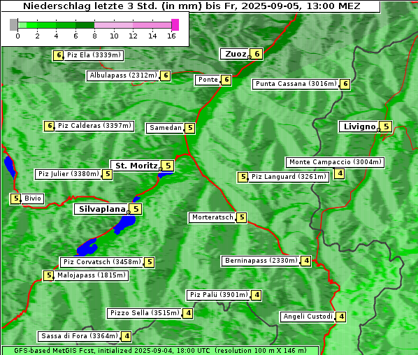 Niederschlag, 5. 9. 2025