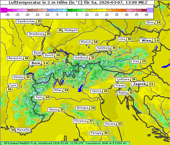 Temperatur, 7. 3. 2026