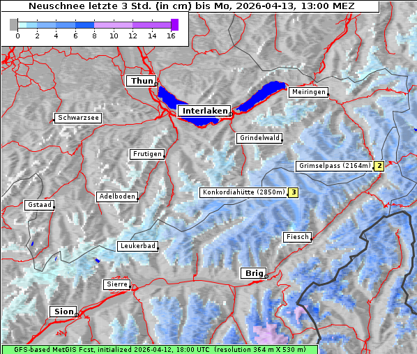 Neuschnee, 13. 4. 2026