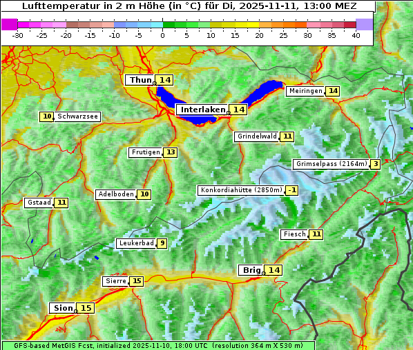 Temperatur, 11. 11. 2025