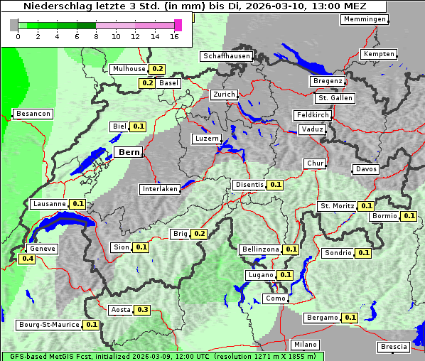 Niederschlag, 10. 3. 2026