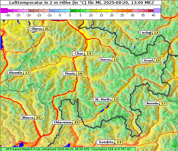 Temperatur, 20. 8. 2025