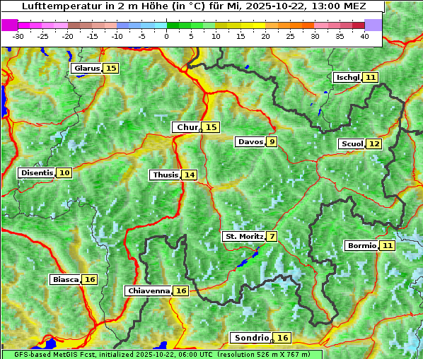 Temperatur, 22. 10. 2025