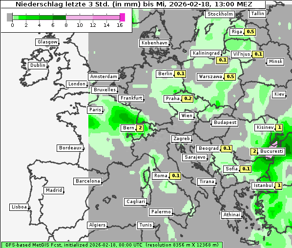 Niederschlag, 18. 2. 2026