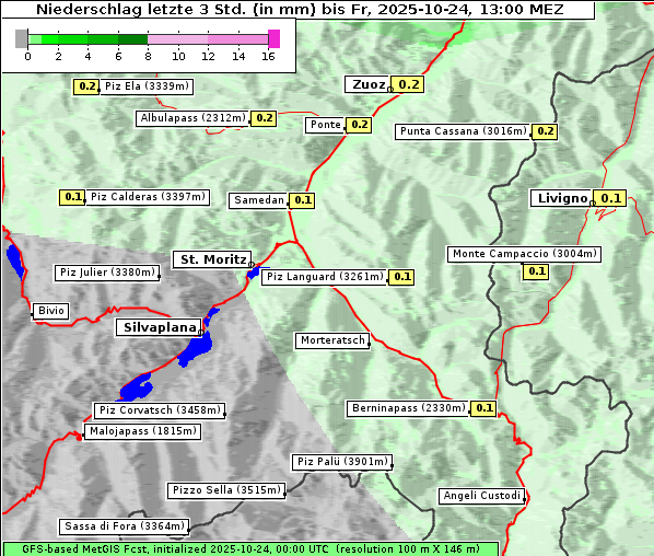 Niederschlag, 24. 10. 2025