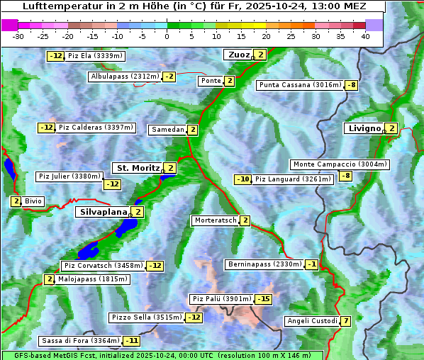 Temperatur, 24. 10. 2025