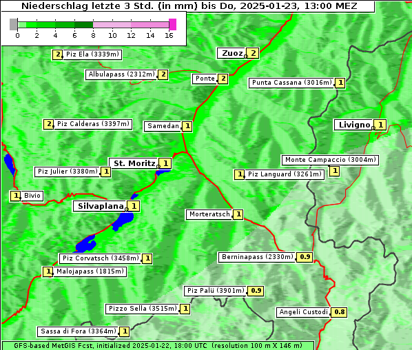 Niederschlag, 23. 1. 2025