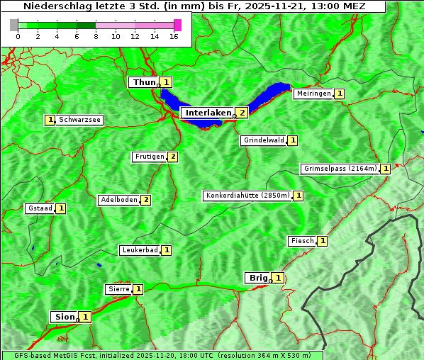Niederschlag, 21. 11. 2025