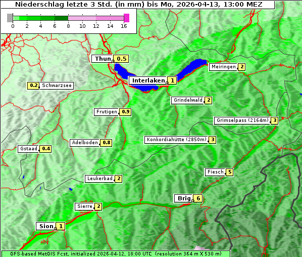 Niederschlag, 13. 4. 2026