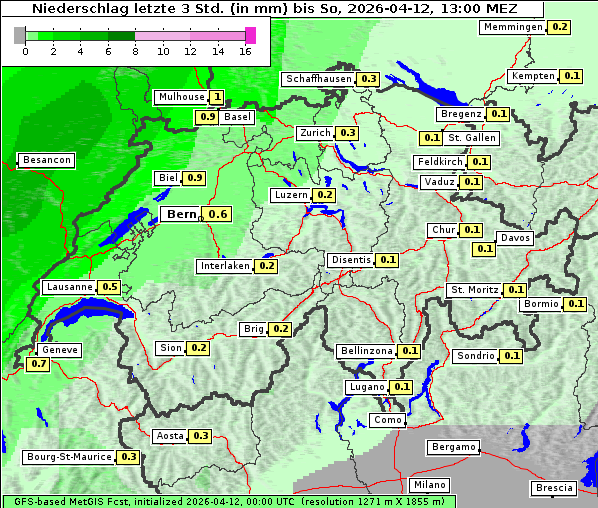 Niederschlag, 12. 4. 2026