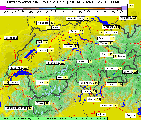 Temperatur, 26. 2. 2026