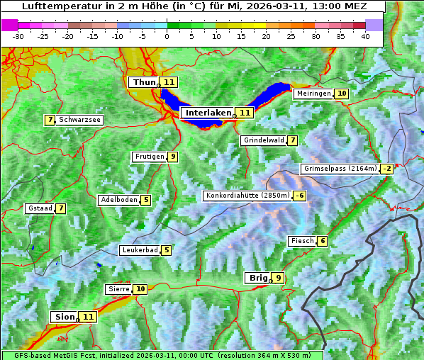 Temperatur, 11. 3. 2026
