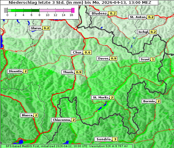 Niederschlag, 13. 4. 2026