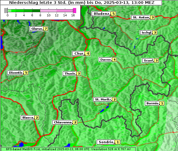 Niederschlag, 13. 3. 2025