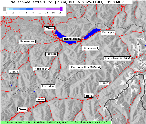 Neuschnee, 1. 11. 2025