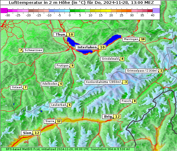 Temperatur, 28. 11. 2024